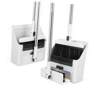 GARVALON Escobas y Recogedor Plegable para Limpieza Casa Cocina y Baño Escoba con Recogedor De Mano para Rincones y Espacios Estrechos