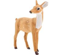 GARVALON Escultura Pequeña de Reno de Plástico para Decoración Navideña de Mesa Adorno de Alce Artesanal para Sala y Escritorio Figura Decorativa Elegante para Hogar y Oficina