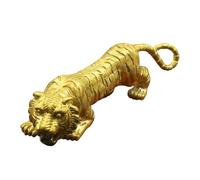 GARVALON Estatua de Tigre de Cobre Puro Decoración de Escritorio Artesanal Elegante Adorno para Hogar Oficina Año del Tigre