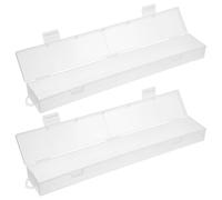 GARVALON Estuche para Pinceles y Bolígrafos de Acuarela para Estudiantes, Caja Plástica Transparente, 2 Piezas, Portátil y Práctica para Pintura Artística Escolar y Manualidades