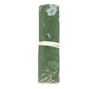 GARVALON Estuche Retro para Lápices y Bolígrafos de Tamaño Color Verde Diseño Floral Bolsa Organizadora Ligera para Papelería y Reloj Práctico para y Viajes