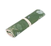 GARVALON Estuche Retro Verde Tela Ligera y Protección Ajustada Gran Capacidad para Lápices y Bolígrafos Adecuado para Estudiantes y Viaje