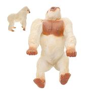 GARVALON Figura De Acción De Gorila Realista, Juguete Cognitivo De Animales Salvajes para Niños, Modelo Animal De Silicona Suave Relleno, Decoración Educativa para Hogar y Escuela,