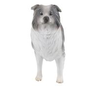 GARVALON Figura de Perro Border Collie de Plástico Simulación Decorativa para Escritorio y Jardín Ornamento Educativo Creativo para Amantes de Animales
