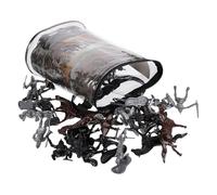 GARVALON Figuras de Soldados Medievales de Plástico 52 Piezas, Modelo de Caballeros y Caballos para Juegos Infantiles y Escenas en Miniatura, Set de Figuras Realistas para Colecciones