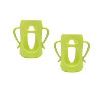 GARVALON Funda de Silicona Anticaídas para Biberón Infantil 160 Ml Tamaño Pequeño Color Verde Cubre Biberón y Tapa Protectora para Alimentación Segura