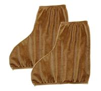 GARVALON Funda Elástica para Botas de Patinaje de Hielo 1 Par Cubierta Lavable de Poliéster Color Lino Claro Talla L Accesorio Protector para Patines Artísticos y Hockey Uso Deportivo y