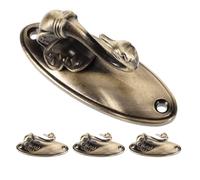 GARVALON Ganchos para Cortinas de Aleación de Zinc Estilo Vintage Diseño Cisne, 4 Piezas (2 Pares) en Color Bronce, Alzapaños Ornamentados para Cortinas Opacas de Dormitorio y Salón,