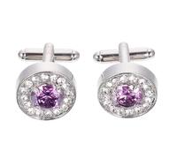 GARVALON Gemelos de Aleación con Strass para Camisa Hombre Botones de Puño Elegantes para Boda y Negocio Accesorios de Moda Duraderos y Fáciles de Colocar Modelo Clásico para Camisas y