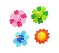 GARVALON Giroscopios de Juguete Giratorios de Madera para Set de 4 Piezas Juguetes Cognitivos Educativos para Desarrollo de Coordinación Ojo-Mano Ideales para Juego Infantil