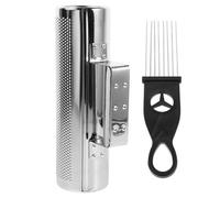 GARVALON Güiro de Acero Inoxidable con Raspador, Instrumento de Percusión Manual, Herramienta Educativa Musical de 3x10 Pulgadas, Desarrollo del Talento Musical, Juego Portátil