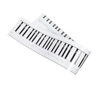 GARVALON Guía de Práctica Teclado de Piano de 88 Teclas de Papel Resistente al Agua para Principiantes, Tabla Didáctica de Notas y Diagrama del Teclado Enrollable para Enseñanza Educativa