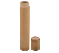 GARVALON Humidor de Viaje Portátil Tubo de Cigarro de Bambú Carbonizado Caja Humidificadora Sellada Cigarro Diámetro 18 CM Altura 14 CM Estuche Resistente y Compacto para Almacenamiento