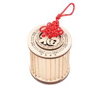 GARVALON Jaula Portátil de Bambú para Grillos y Caja de Almacenamiento Natural para Jaula Redonda Manual para Exploración al Aire