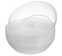 GARVALON Juego de 4 Bandejas Medidoras Transparentes de Plástico ABS 600 Ml con Escala Graduada para Pesaje de Alimentos Recipientes de Báscula Electrónica de Cocina Uso Doméstico y
