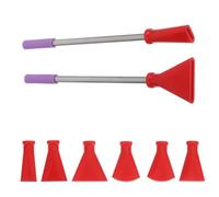 GARVALON Juego de Boquillas de Soplado para Pintura Acrílica Accesorios de Acero Inoxidable en Color Rojo Kit de Herramientas para Verter Pintura Adecuado para Técnicas Artísticas y