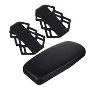 GARVALON Juego de Cojín para Asiento Trasero de Bicicleta Pedales Traseros y Reposapiés Acolchado de Esponja Engrosada Cuero PU Resistente Compatible Bicicletas de Montaña y Plegables