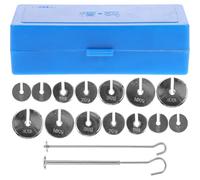 GARVALON Juego de Masas Ranuradas de Acero para Laboratorio Percha y Estuche Set de Pesas Ranuradas Profesionales para Experimentos Físicos en Enseñanza Secundaria Duraderas y