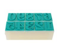 GARVALON Juego de Sellos de Números y Códigos para Manualidades y Aulas Estampador de Fecha Números del 0 al 9 Accesorio Duradero para Scrapbooking y Organización Documental