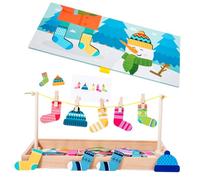 GARVALON Juguete Educativo de Madera para Sensorial Compacto para Cognición Desarrollo de Habilidades Motoras y Coordinación Mano-Ojo Regalo Seguro y Divertido para Aprendizaje Infantil