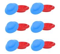 GARVALON Juntas de Sellado para Botellas Tapón Abatible Juego de 12 Piezas Plástico Resistente Colores Rojo y Azul Repuesto para Botellas de Cerveza y Jugo Diseño Anti-Fugas para Uso