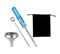 GARVALON Kit Llenado Cenizas Mini Embudos Acero Inoxidable Juego Completo con Embudo Destornillador y Bolsa para Urnas Pequeñas Accesorio Compacto para Joyería Cremación y Colgantes