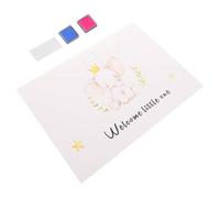 GARVALON Libro De Firmas Revelación Género Ñiño Árbol Huellas Dactilares para Baby Shower, 1 Póster 2 Tintas Azul y Rosa, Accesorio Fiesta Temática para Invitados y Decoración