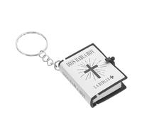 GARVALON Llavero Mini Biblia 12 Piezas Color Plateado, Llavero Versículo Bíblico, Mini Libro Religioso para Obsequio de Iglesia, Recuerdo de Comunión y Eventos Cristianos