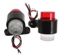 GARVALON Luces de Posición Redondas LED para Remolque 12-24v, Lámparas de Advertencia Bicolor Impermeables, Kit de 2 Piezas para Camiones y Vehículos Industriales, Luces de Emergencia