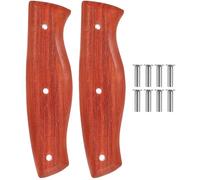 GARVALON Mangos de Cuchillos de Cocina de Repuesto de Madera de Palo de Rosa Orificio 2 Piezas para Reparar Mangos de Cuchillos de Cocina Color Aleatorio Color Aleatorio