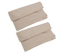 GARVALON Mantel de Lino para Cerámica 2 Piezas, Tela Arpillera Amarilla para Texturizar Arcilla, Herramienta Versátil para Manualidades y Alfarería Diy, Tamaño Mediano, Material Natural