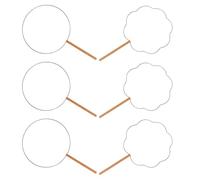 GARVALON Marcos para Hacer Abanicos de Hierro 6 Piezas, Cortos y Plegables, Formas Redonda Pétalo, para Abanicos Diy, Manualidades, Bodas y Eventos Tradicionales