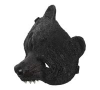 GARVALON Máscara de Oso Negra para Carnaval y Disfraces Máscara Ligera y Cómoda de Media Cara para Fiestas de Halloween Mascarada y Cosplay Accesorio Realista para Adultos