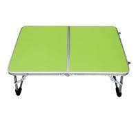 GARVALON Mesa Portátil de Aluminio Ligera para Camping y Picnic Escritorio Multiusos para Exteriores Interiores Compacto Color Verde