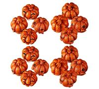 GARVALON Mini Calabazas Decorativas de Resina 32 Piezas Caras Expresivas Figuras Pequeñas para Manualidades y Decoración Otoñal en Mesa Adecuado para Acción de Gracias y Ambiente Festivo