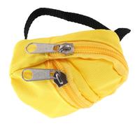 GARVALON Mini Mochila para Muñecas en Miniatura Amarilla, Modelo Decorativo para Casas de Muñecas, Accesorio de Fotografía y Bricolaje, Mini Adornos para Bolsos y Proyectos Creativos