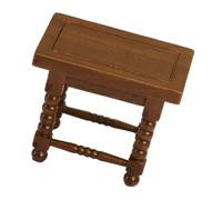 GARVALON Mini Muebles de Madera para Casa de Muñecas Mesa de Té Clásica Europea Decoración de Interiores Miniatura Accesorio Seguro y Duradero para Coleccionistas