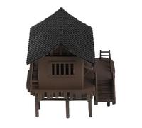 GARVALON Miniatura Pabellón Chino Decorativo Modelo de Arquitectura Tradicional para Acuario y Bonsái Escultura Compacta Detallada para Jardín Zen y Terrarios Adorno Resistente y Versátil