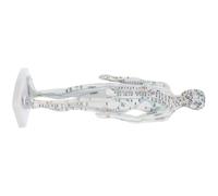 GARVALON Modelo de Acupuntura Masculino de Cuerpo Completo en Color Blanco Modelo Educativo de Simulación Corporal Puntos de Presión y Meridianos para Formación en Medicina Tradicional