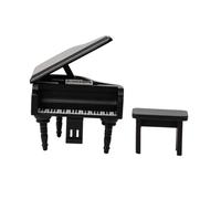 GARVALON Modelo de Piano Miniatura de Madera Negra Adorno para Casas de Muñecas Decoración Detallada y Resistente Set 1 Pieza para Micro Paisajes y Suministros para Mini Casas