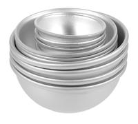 GARVALON Molde de media bola de bricolaje 12 piezas de aluminio semicircular apto para tartas, de baño y actividades DIY en hogar y cocina
