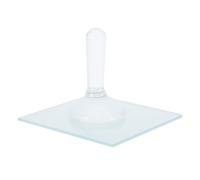 GARVALON Mortero y Pilón de Vidrio para Pintura al Óleo y Acrílica, Placa de Molienda 3 X 2, Equipo para Preparación de Pigmentos en Estudio y Taller