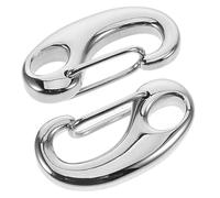 GARVALON Mosquetones de Pinza de Langosta de Acero Inoxidable Pulido 2 Unidades 13X26 MM Clips para Llavero y Accesorios DIY Gancho Resistente para Cadenas Correas y Manualidades