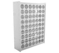 GARVALON Organizador de Pintura 63 Agujeros, Estante Vertical de Plástico Resistente para Almacenamiento de Pintura al Óleo y Manualidades, Montaje en Pared para Taller y Decoración,