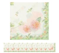 GARVALON Paquete de 5 Servilletas Desechables Decorativas Estampado de Rosas Verdes 20 Unidades por Paquete Servilletas de Pulpa de Madera Absorbentes para Banquetes Bodas y Fiestas