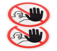 GARVALON Pegatinas Autoadhesivas de Señal de No Tocar para Interior y Exterior, Material Pvc Visible desde Lejos, Paquete de 2 Piezas para Advertencia de Seguridad