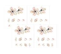 GARVALON Pegatinas Autoadhesivas para Guitarra y Ukelele 4 Unidades Decoración de Diapasón Diseño Sakura Adhesivo Protector Resistente y Decorativo Guitarra Acústica