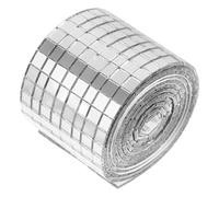 GARVALON Pegatinas Azulejos Mosaico Autoadhesivas de Vidrio Plata Decorativos para Paredes y Manualidades Adhesivo Pre-cortado para Cocina Baño Dormitorio Efecto Espejo y Ampliación Visual