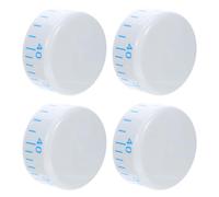 GARVALON Perilla de Control de Temperatura para Refrigerador y Congelador 4 Unidades Repuesto Ajustable de Termostato Tapa de Perilla Giratoria Blanca Control Térmico Preciso para