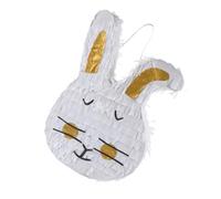 GARVALON Piñata de Pascua con Forma de Conejo Decoración Artesanal Resistente para Fiestas Colgable Puertas y Árboles Juguete Festivo para Ambiente Pascua